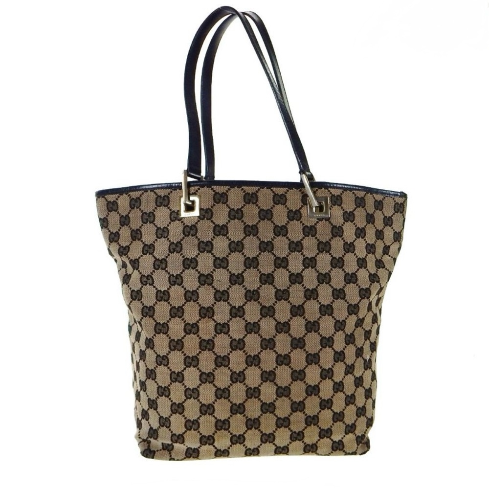 Gucci Beige and Black Patterned Tote